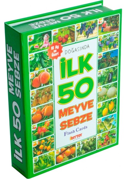 , Ilk 50 Meyve ve Sebze, Zeka Kartları, Eğitici Kartlar, Flash Cards