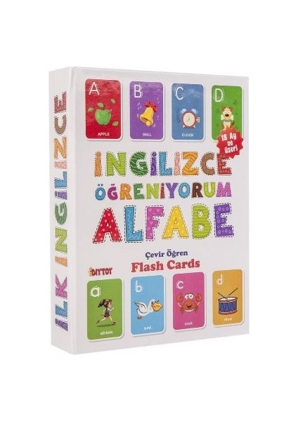 Diy Toy, Ilk Ingilizce, Ingilizce Öğreniyorum, Alfabe Zeka Kartı, Flash Cards, Eğitici Kartlar