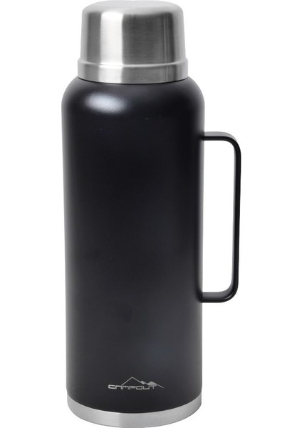 Campout Çift Katmanlı Termos Siyah 2600 ml