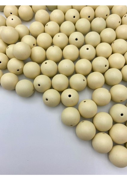 16 mm Mat Krem Renk Boncuk 100 gr ~40 Adet Boncuk fiyatları