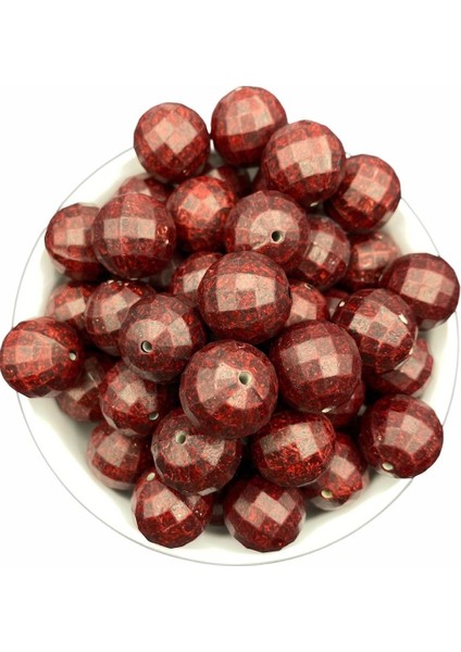 20 mm Mat Bordo Dünya Model Boncuk 100 gr ~20 Adet Boncuk fiyatları