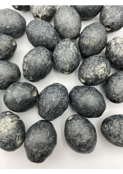 Mat Oval Yumurta Çakıl Model Iri Boncuk 250 gr ~15 Adet Boncuk fiyatları