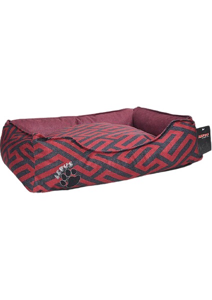 New Premium Köpek Yatağı Bordo M 60X44X22H cm