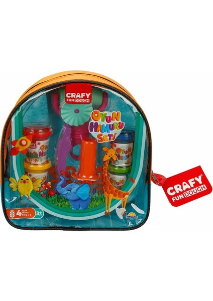 Crafy Çantalı Oyun Hamuru Seti 200 Gr. S01002786 Turuncu