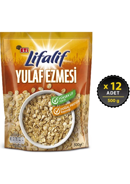 Lifalif Yulaf Ezmesi 500 g x 12 Adet