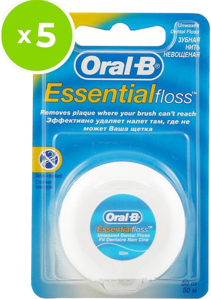 Essential Floss Diş Ipi 50 M x 5 Adet