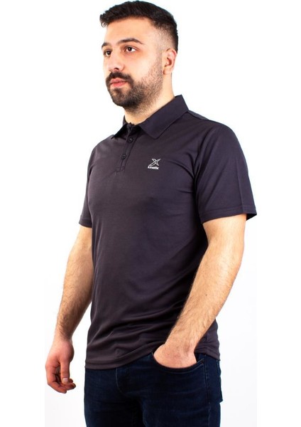 SN-328 Olıver Antrasit Günlük Erkek Polo Yaka Tshirt