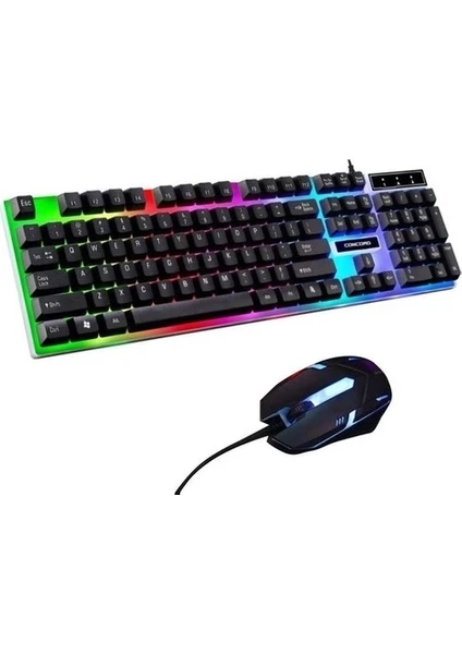 Oyuncu Rgb Işıklı Klavye  Mouse Set