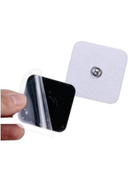 4lü 5X5CM Tens Pedi Çıtçıtlı Tens Elektrodu Kare Tens Elektrod