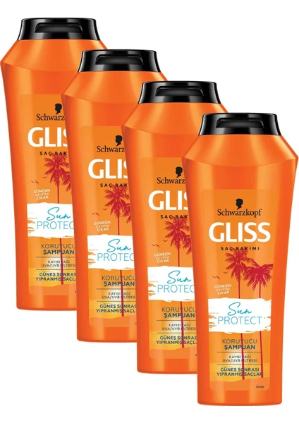 Schwarzkopf Glıss Sun Protect Şampuan 500 ml x 4 Adet