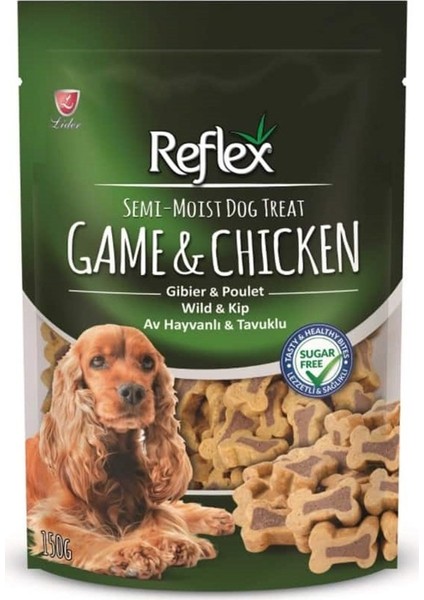 Semi-Moist Av Hayvanlı Tavuklu Köpek Ödülü 150 gr 5'li Set Idili