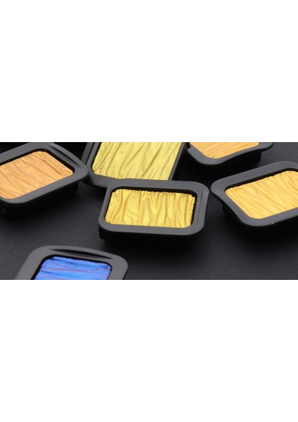 Yaldızlı Metalik Tablet Sulu Boya Seti 24 Renk modelleri