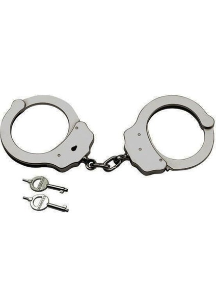 Çift Anahtarlı Çelik Polis Kelepçesi