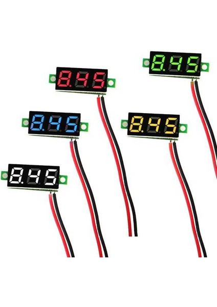 2.5 V -30V Mini Dijital Kırmızı Voltmetre