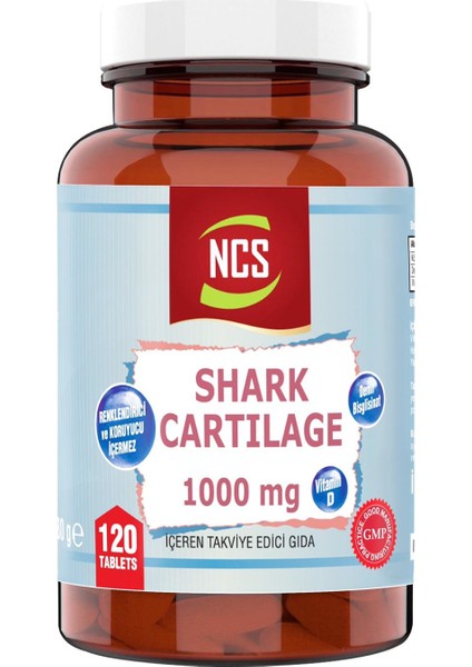Shark Cartilage Demir Vitamin D3 1000 Mg 120 Tablet