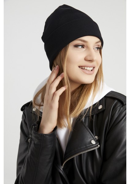 Kadın Genç Kız Siyah Şapka Bere - Spor, Rahat, %100 Pamuklu, El Yapımı, Yerli Üretim Farkı ile modelleri