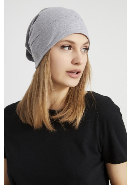 Kadın Gri, Ip Detaylı Trendy Özel Tasarım 4 Mevsim Şapka Bere -Ultra Yumuşak Doğal Penye Kumaş fiyatları