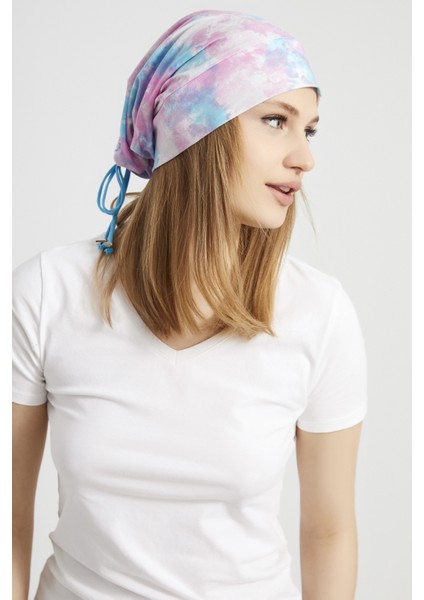 Kadın Batik, Aqua Çok Renkli Ip Detaylı 4 Mevsim Şapka Bere -Ultra Yumuşak Doğal Penye Kumaş modelleri