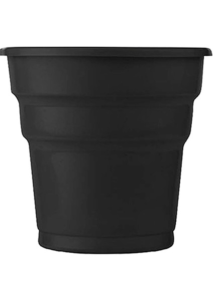 Siyah Plastik 16 Kişilik Tabak Bardak Çatal Set