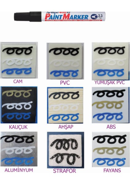 EX-400XF Siyah Marker Kalem 2.3 mm