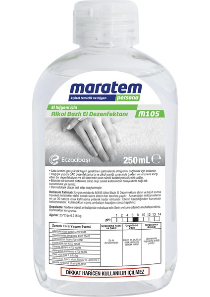 Dezenfektan Alkollü M105 250 ml