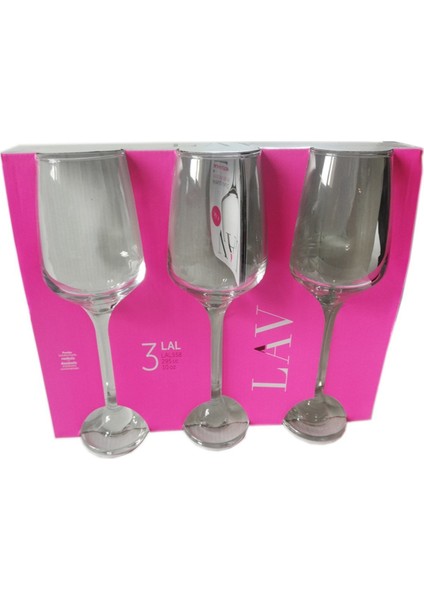 Ayaklı Şarap Bardağı Lalin 3'lü LAL558 modelleri