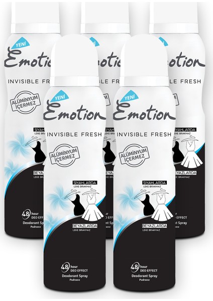 Invisible Fresh Black & White Deodorant 5X150ML