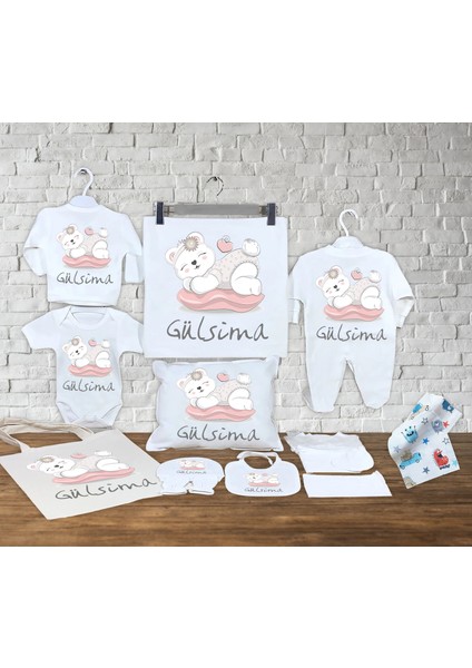 Bebeğinizin Ismine Özel Hazırlanan 13 Parça Hastane Çıkışı Seti