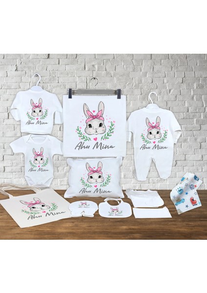 Bebeğinizin Ismine Özel Hazırlanan 13 Parça Hastane Çıkışı Seti