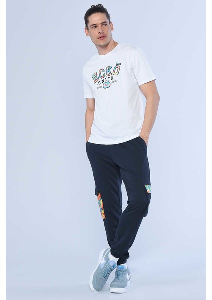 Ecko Unltd Pınk Beyaz Erkek Bisiklet Yaka Tshirt