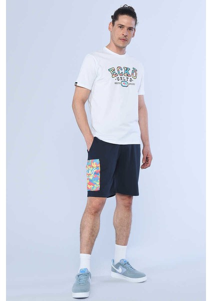 Ecko Unltd Pınk Beyaz Erkek Bisiklet Yaka Tshirt