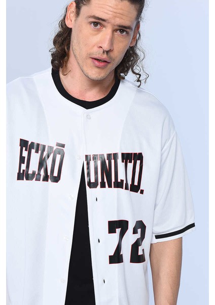 Ecko Unltd Santıago Beyaz Erkek Bisiklet Yaka Gömlek