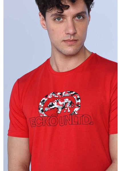 Ecko Unltd Tucker Kırmızı Erkek Bisiklet Yaka Tshirt