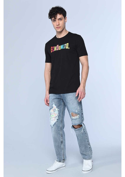 Ecko Unltd Tobın Siyah Erkek Bisiklet Yaka Tshirt