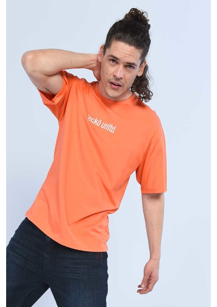 Ecko Unltd Hug Turuncu Erkek Bisiklet Yaka Tshirt