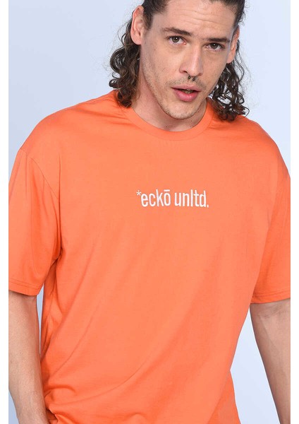 Ecko Unltd Hug Turuncu Erkek Bisiklet Yaka Tshirt