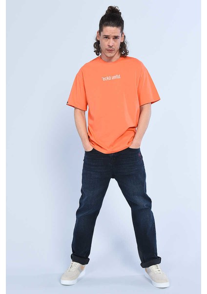 Ecko Unltd Hug Turuncu Erkek Bisiklet Yaka Tshirt