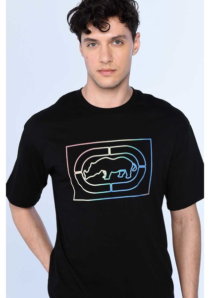Ecko Unltd Edwards Siyah Erkek Bisiklet Yaka Tshirt