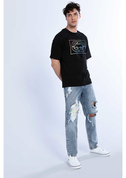 Ecko Unltd Edwards Siyah Erkek Bisiklet Yaka Tshirt