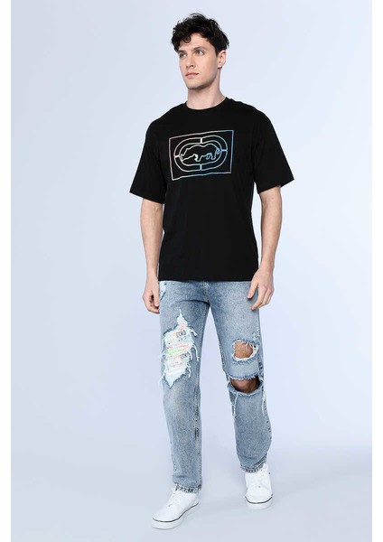Ecko Unltd Edwards Siyah Erkek Bisiklet Yaka Tshirt