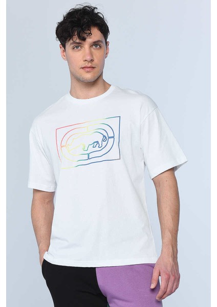 Ecko Unltd Edwards Beyaz Erkek Bisiklet Yaka Tshirt