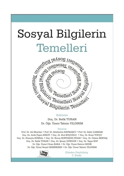 Anı Yayıncılık Sosyal Bilgilerin Temelleri