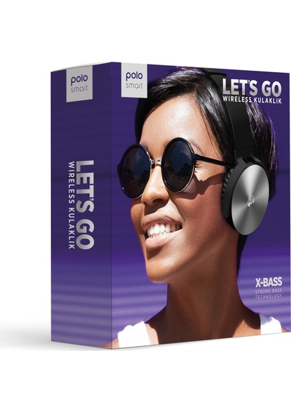 FS50 Let's Go Kablosuz Bluetooth 5.0 Kulaküstü Kulaklık Gri