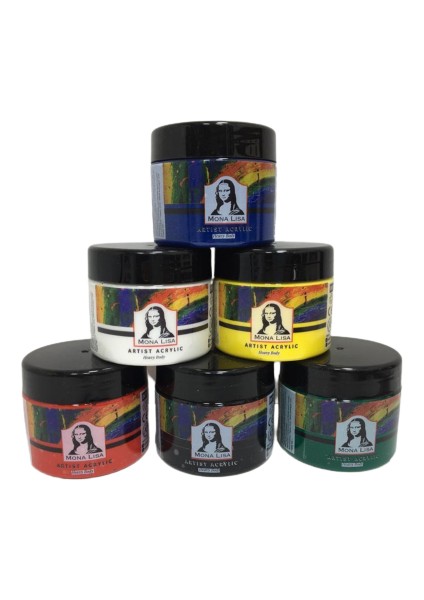 Mono Lisa Artist Chalky Akrilik Primary Colors 6 x 125 ml