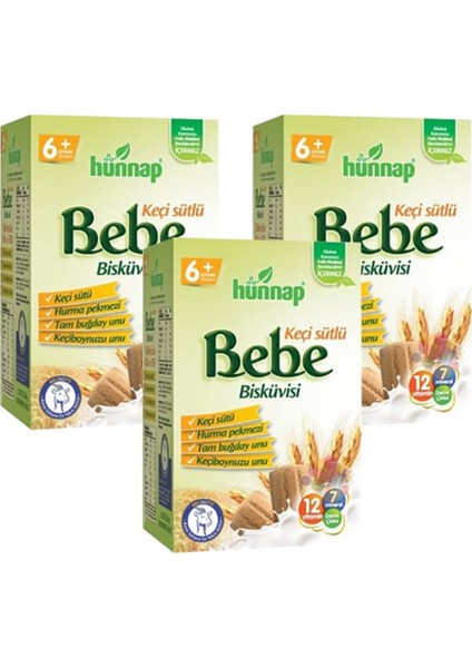 Bebe Bisküvisi Keçi Sütlü 400 gr x 3 Adet