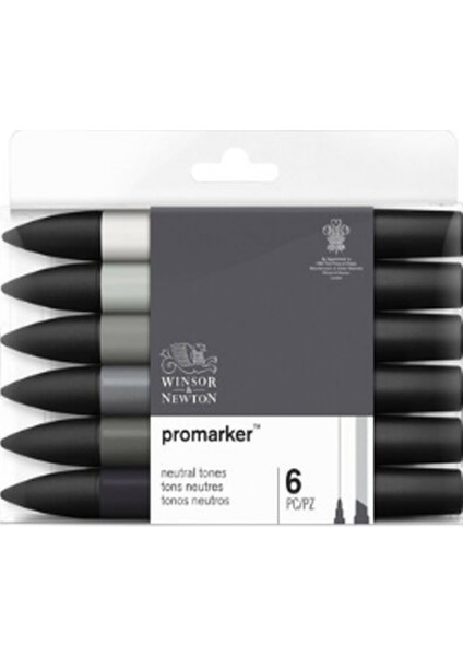 Winsor & Newton Promarker Nötür Tonlar 6 Lı Set 1704-3731C