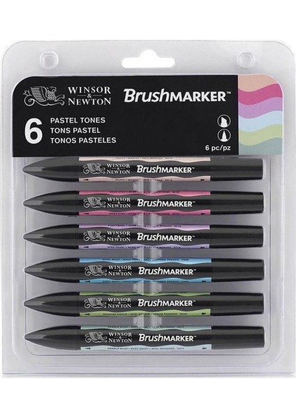 Winsor & Newton Promarker Brush 6 Lı Set Pastel Tonlar