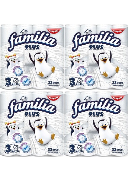 Plus Tuvalet Kağıdı 3 Katlı 128 Li Paket (4pk*32)