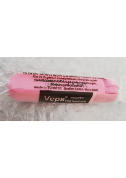 Pembe Renkli Katlanabilir Cep Diş Fırçası