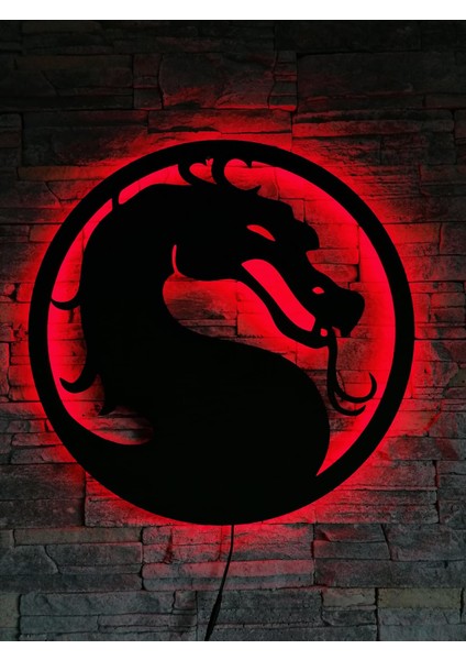 Ejderha Mortal Kombat Temali Ledli Tablo
